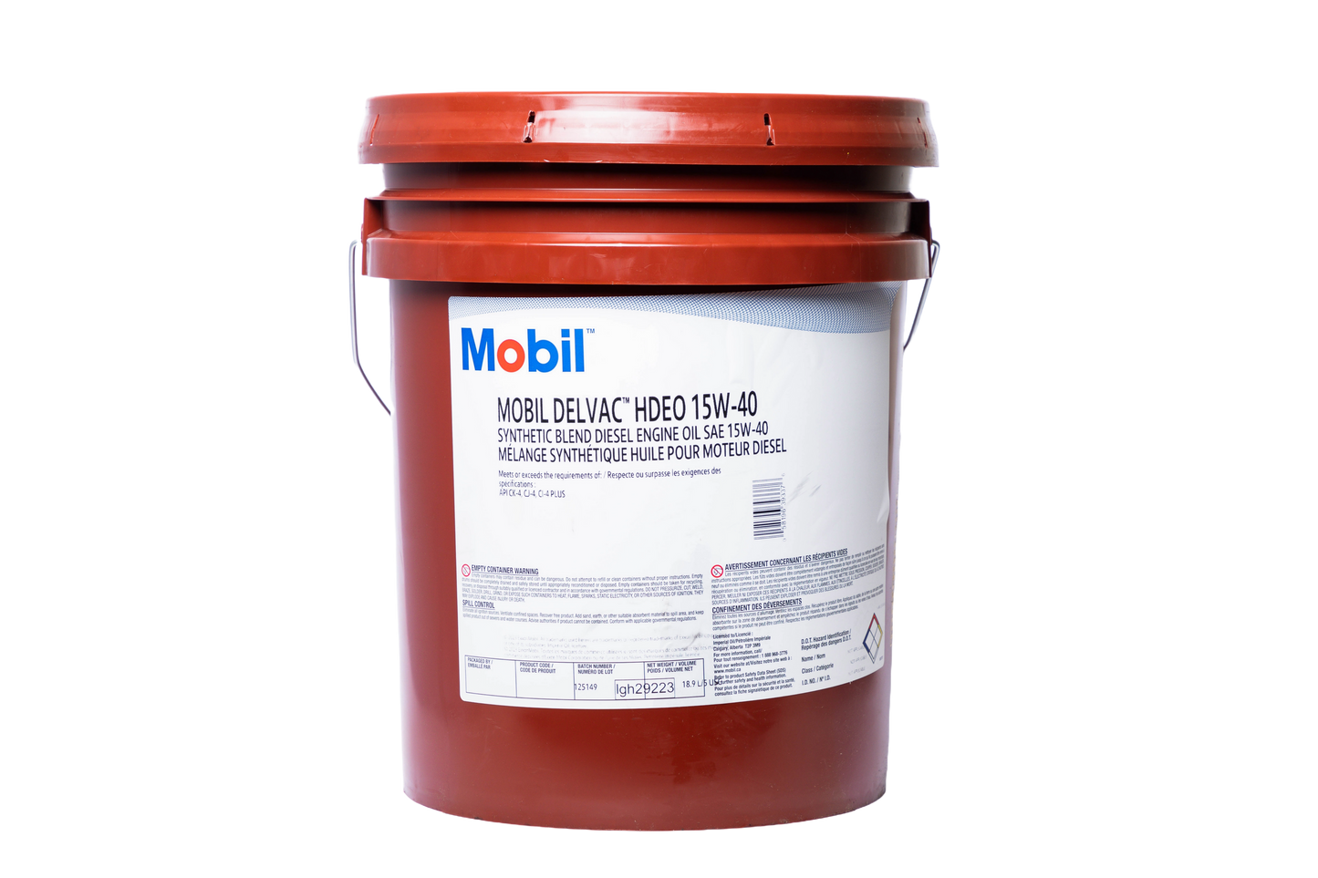 OILMOB15W40 18.9 L MOBIL DELVAC HDEO 15W40