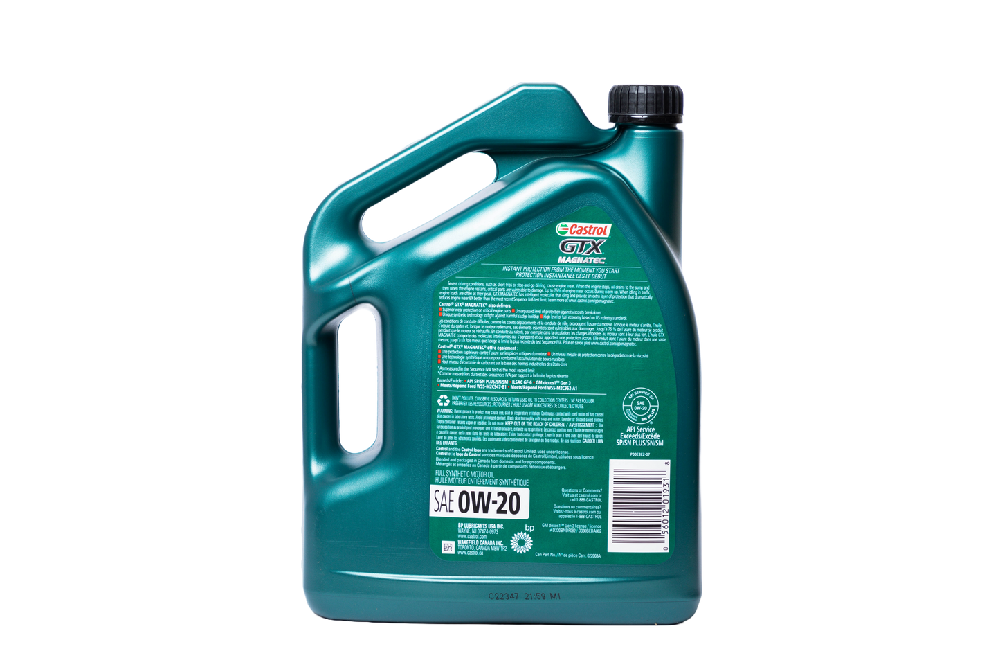 OILCASMEG0W205L*3 CASTROL OIL GTX MAGNATEC 0W20 3*1 PACK